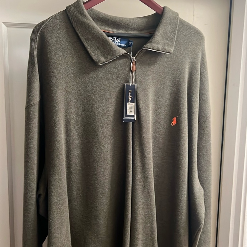 POLO RALPH LAUREN MEN’S
CLASSIC ESTATE-RIB QUARTER-ZIP
SWEATER, NEW W/TAGS 4XLT